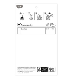 Etichette di Melocotonero (bicolor amarillo, rojo)