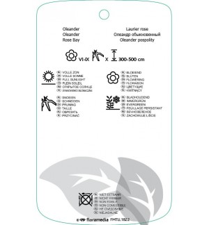 Etichette di Nerium oleandir dubbel rood *