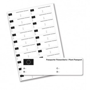 Etiquetas Pasaporte / Blanco (20 etiq. hoja)