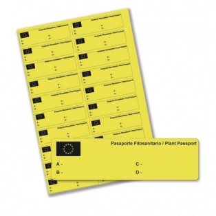 Etiquetas Pasaporte / Amarillo (20 etiq. hoja)