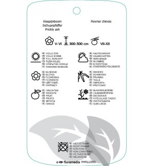 Etichette di Zanthoxylum simulans *